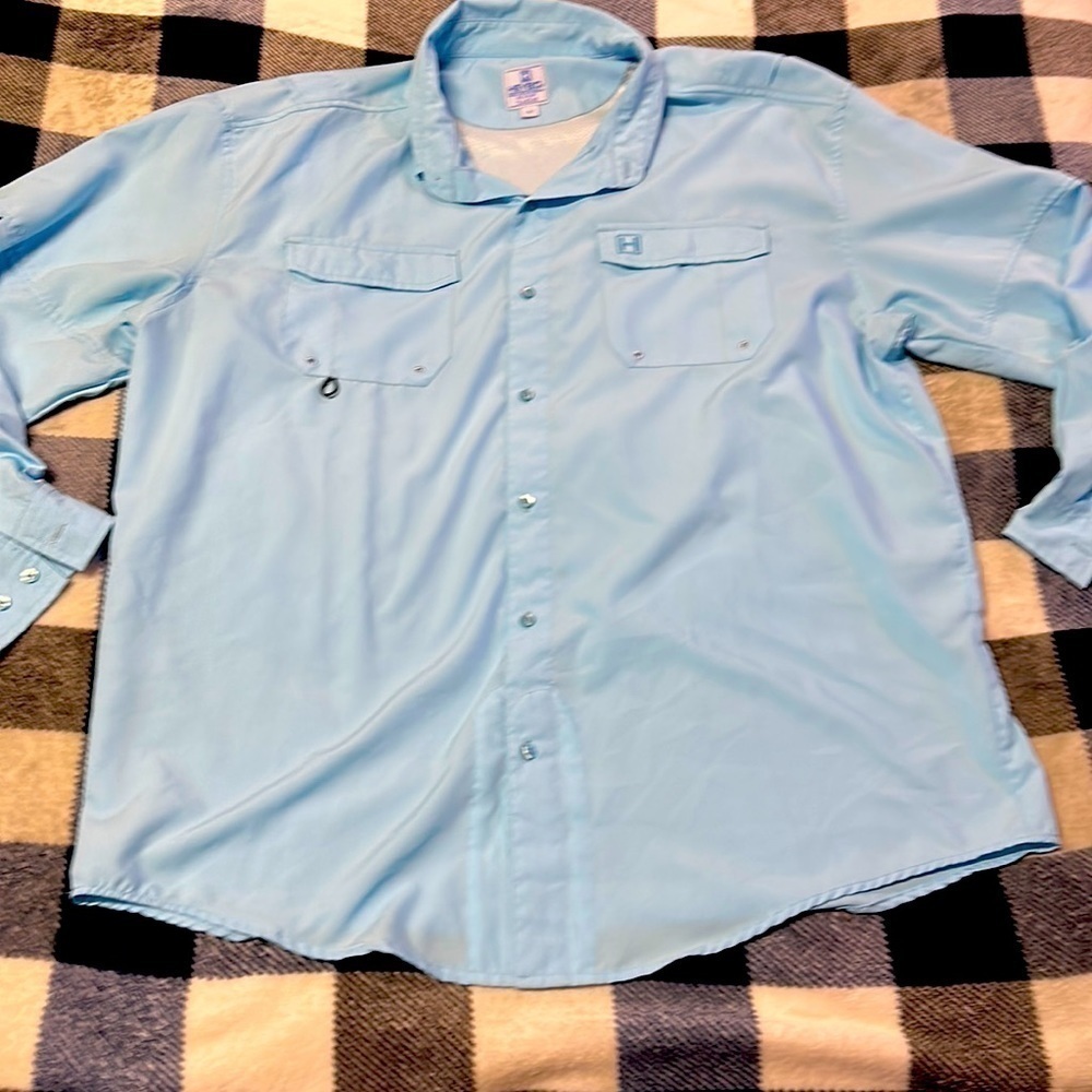 MENS heybo fishing gear shirt sz large new